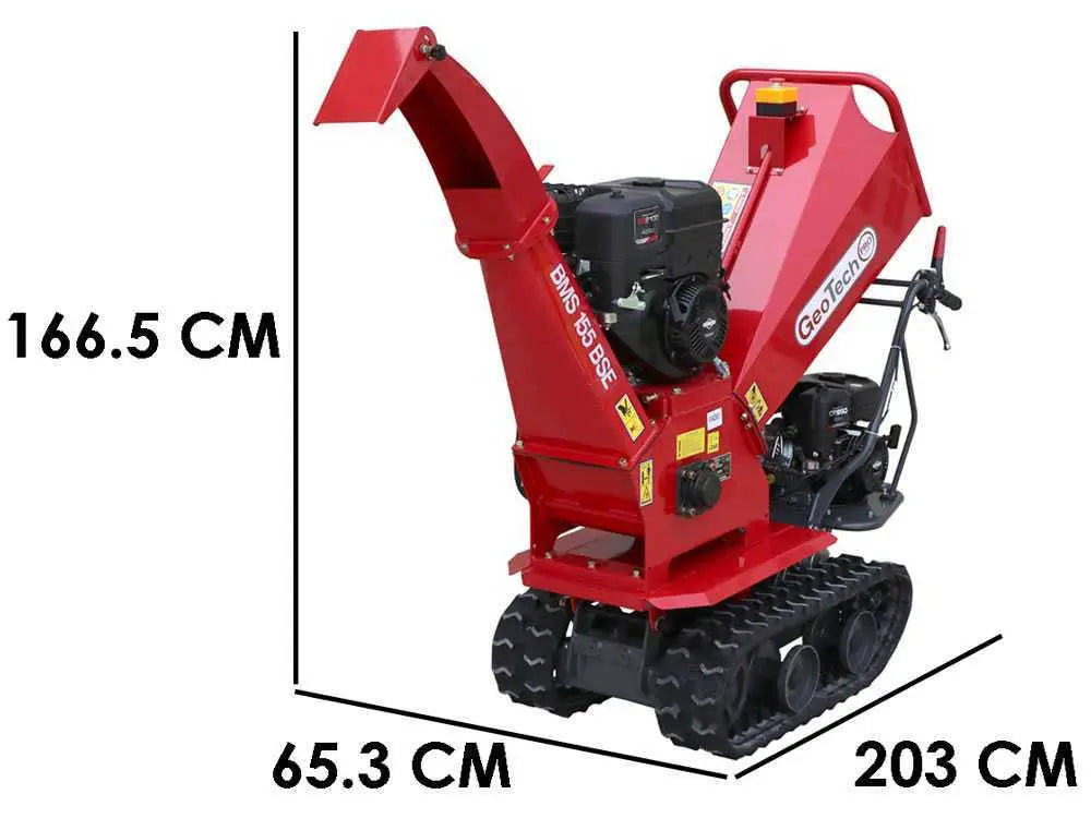 Selbstfahrender Holzhäcksler auf Raupenkarre GeoTech-Pro BMS155 BS - Motor B&S XR2100 - 7/15 PS